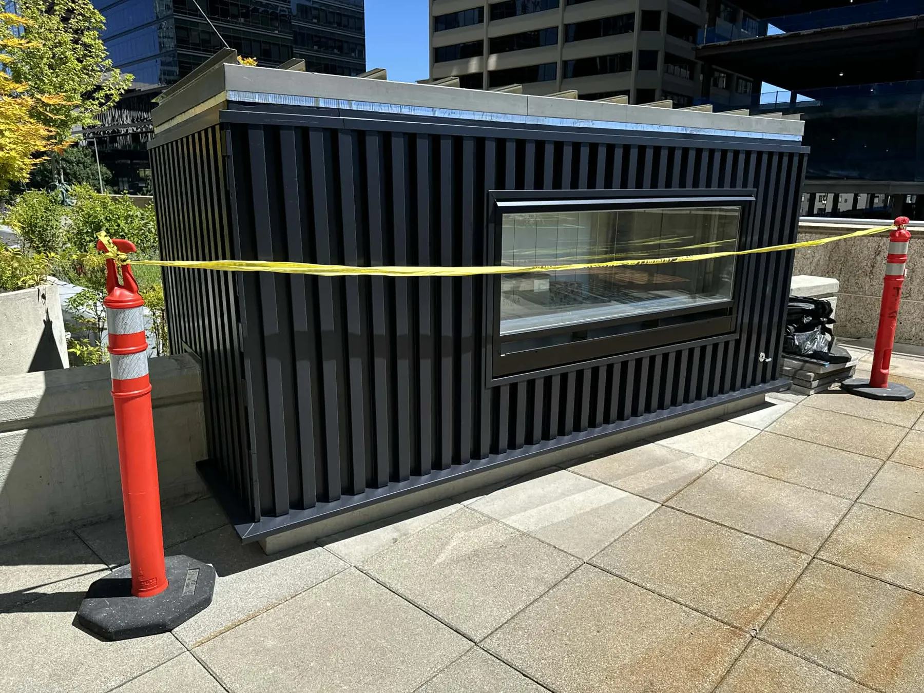 Modern Black Rooftop Structure