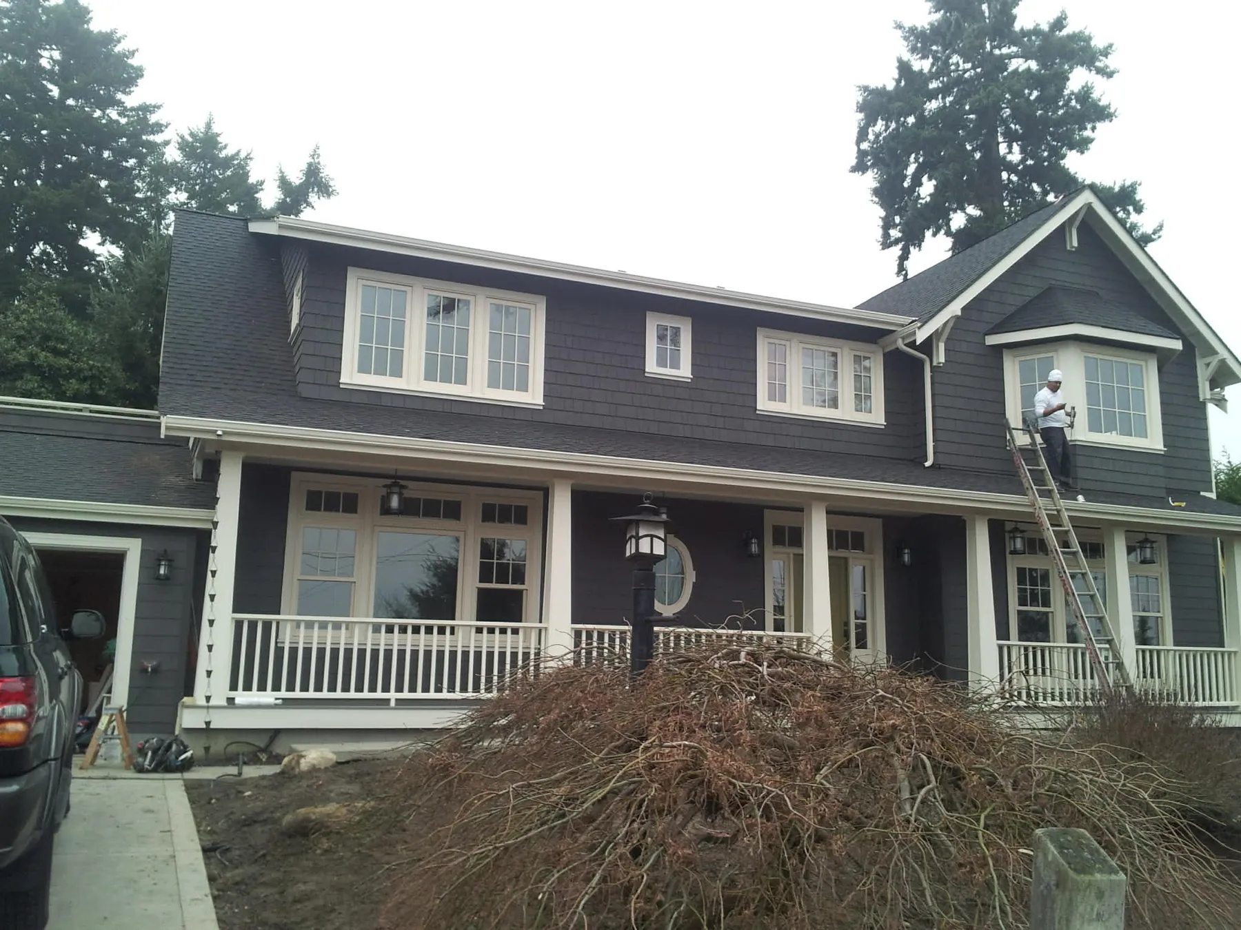 Construction with House Wrap