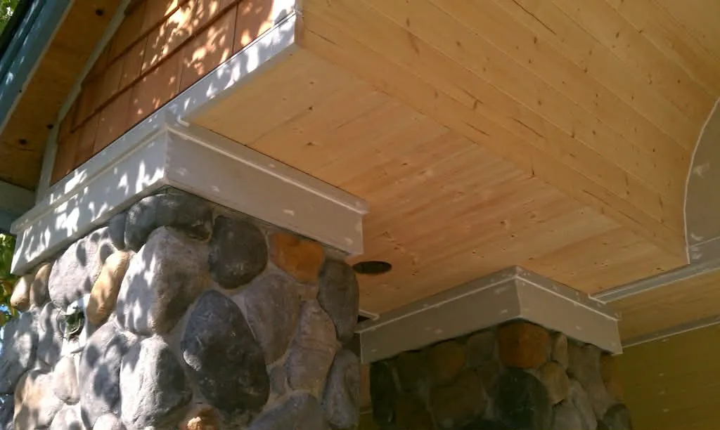 Brown Stucco with Brick Arch Entry