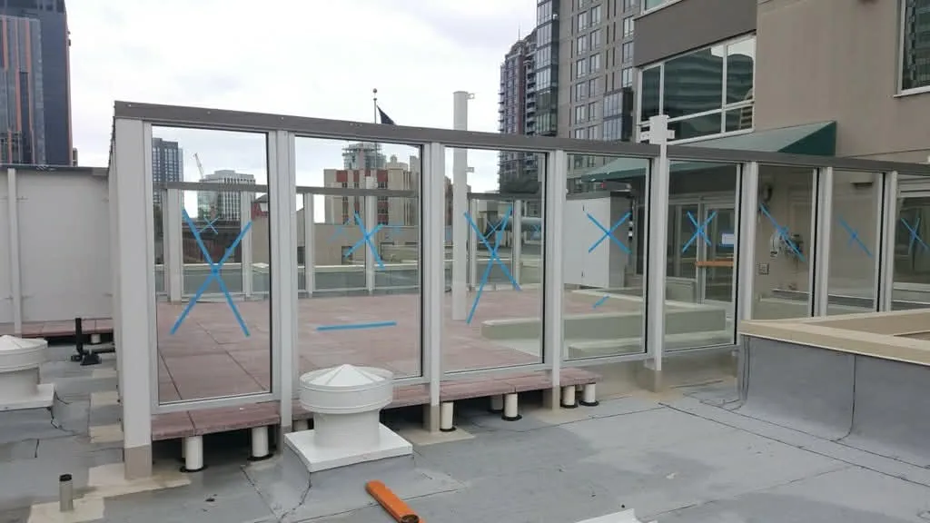 Glass Railing — Rooftop